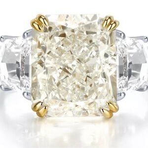 4ct Radiant Cut Champagne Ring